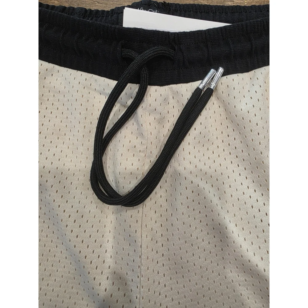 Active After Coffee Mens Connection Shorts White Sand Black Accents Size M NWT